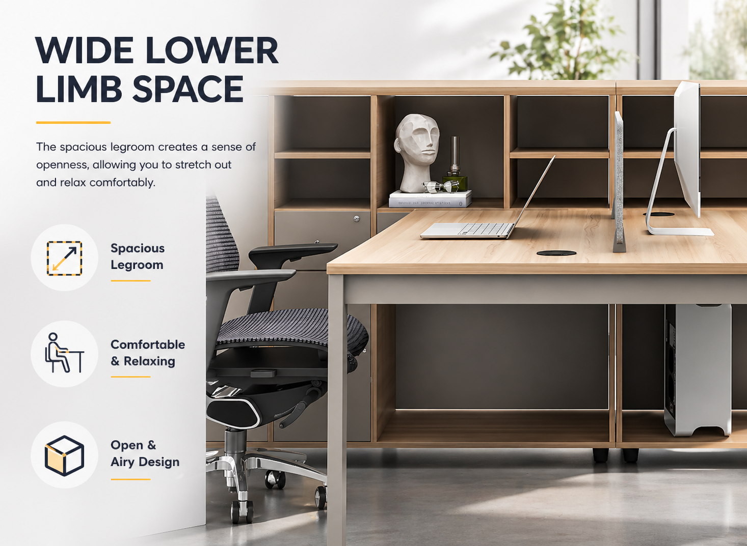 office desk, work desk, employee desk, computer desk, for work, tasks, office use, durable, spacious tabletop (复制)