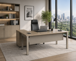 solid color, high quality desk with document storage (复制)