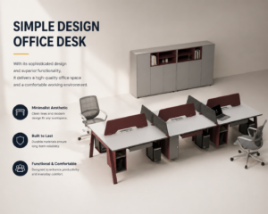 office desk, work desk, employee desk, computer desk, for work, tasks, office use, durable, spacious tabletop