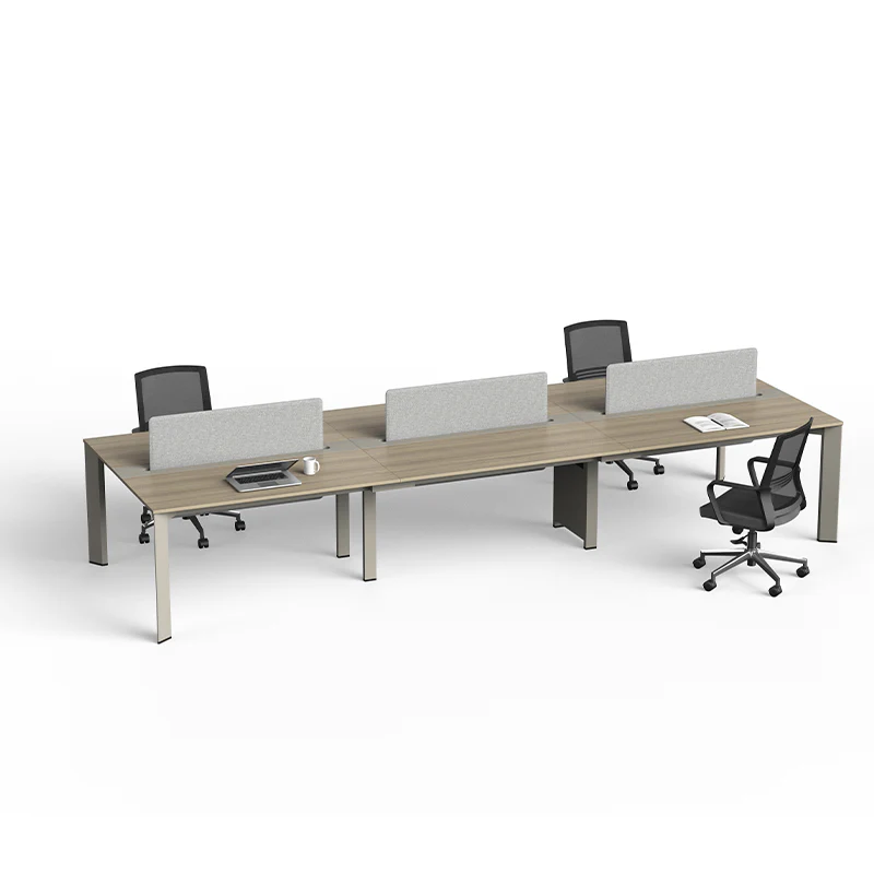 executive desk, executive office desk, wood grain finish, spacious storage, with a privacy panel and side cabinet, wide desktop, solid construction, teak/khaki (复制)
