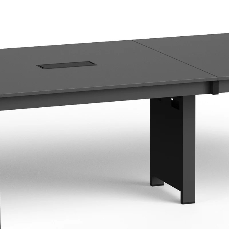 long solid color office desk