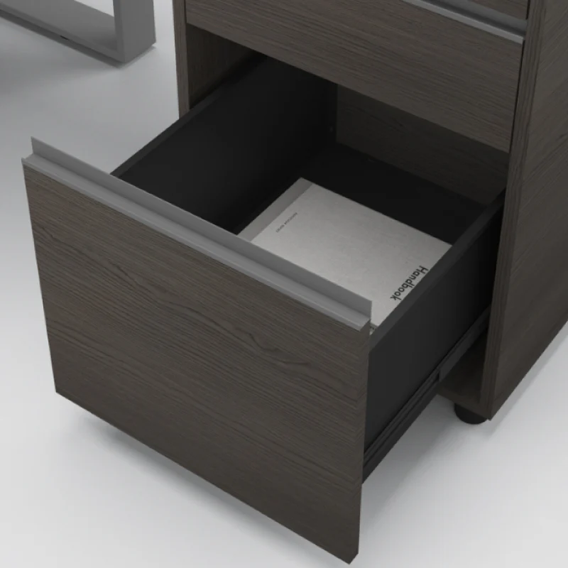 light wood grain desk, khaki, for office use, home office, wide legs (复制)