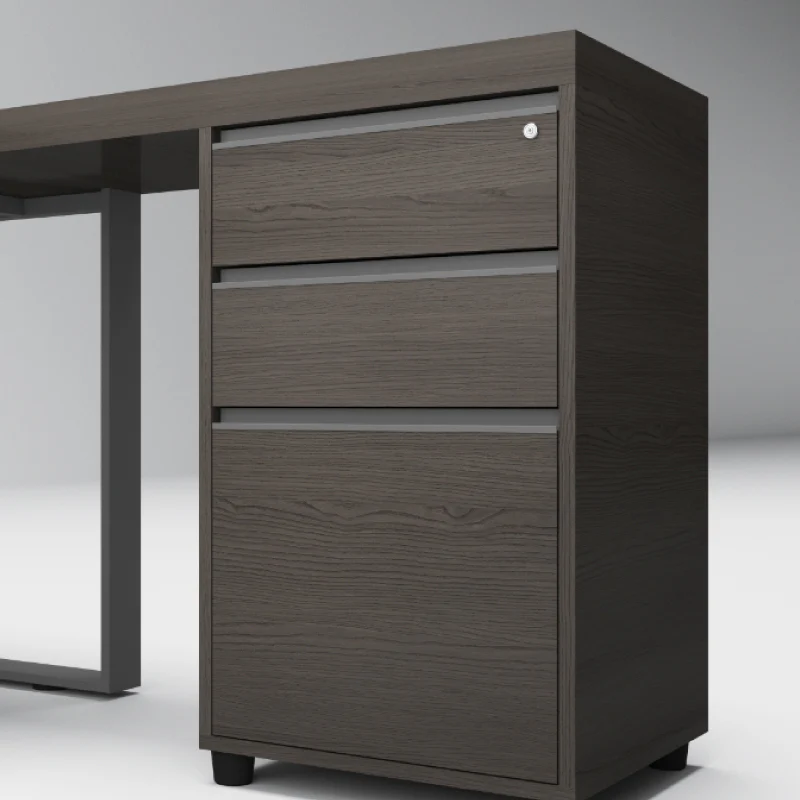 light wood grain desk, khaki, for office use, home office, wide legs (复制)