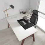 home office style solid color desk (set)