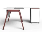 home office style solid color desk (set)