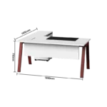 home office style solid color desk (set)