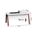 home office style solid color desk (set)