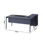 solid color, high quality desk with document storage