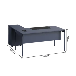 solid color, high quality desk with document storage