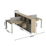office desk, work desk, employee desk, computer desk, for work, tasks, office use, durable, spacious tabletop (复制)