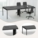 long solid color office desk