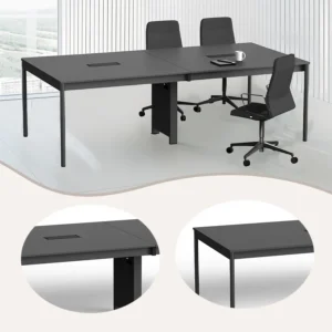 long solid color office desk