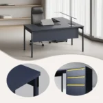 solid color, high quality desk with document storage