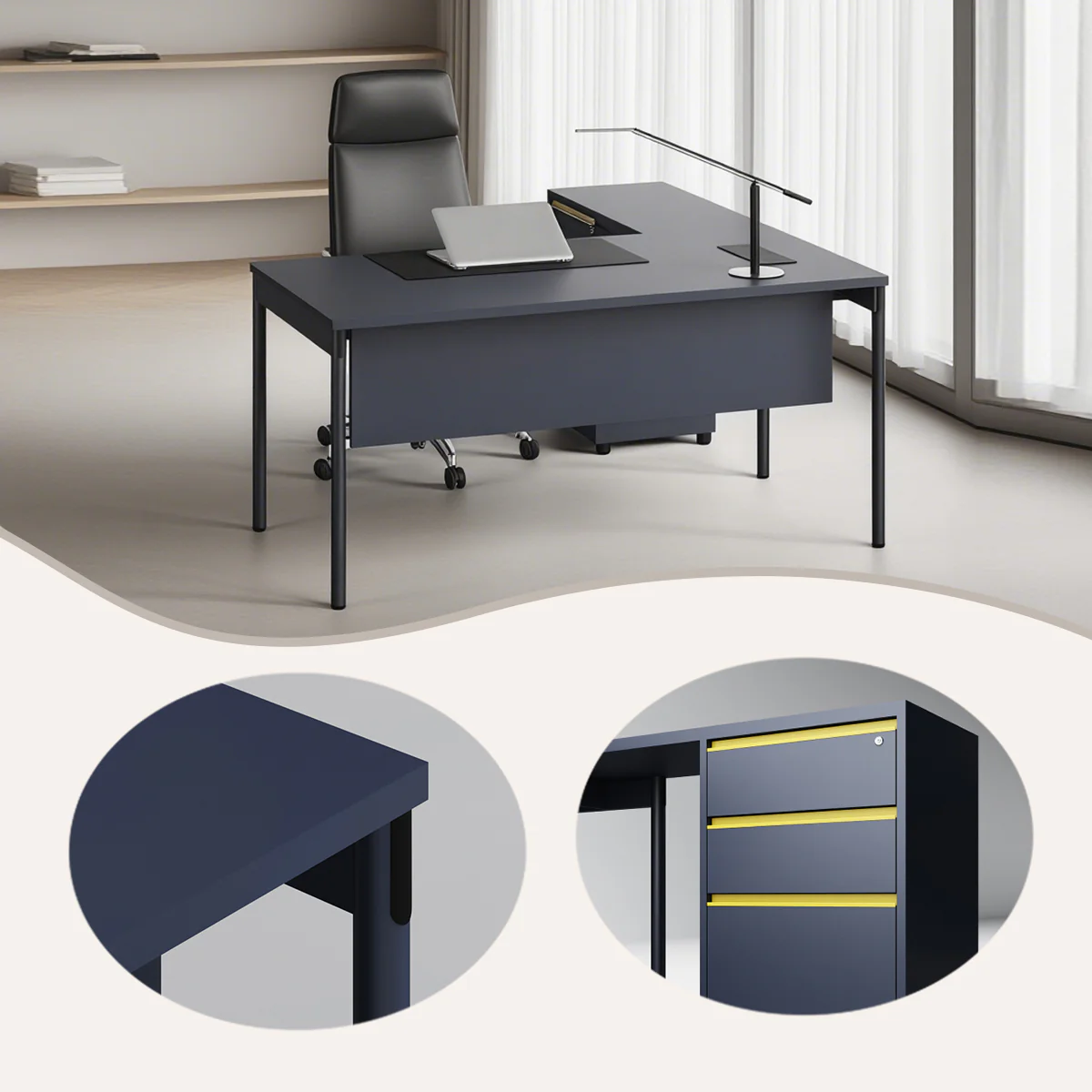 solid color, high quality desk with document storage solid color, high quality desk with document storage
