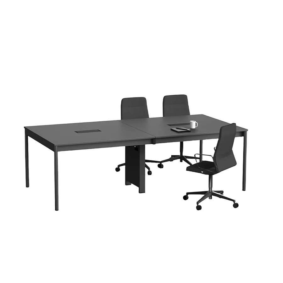 long solid color office desk