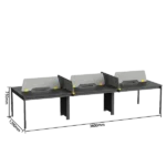 office desk, work desk, employee desk, computer desk, for work, tasks, office use, durable board material, spacious tabletop, ygz xy p007