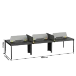 office desk, work desk, employee desk, computer desk, for work, tasks, office use, durable board material, spacious tabletop, ygz xy p007