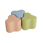 durable & safe, high rigidity pe rotomolded kids stool, 3 leaf music stool freely configurable, anti slip wear resistant base