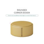 library/cafe mobile round stool with wheels, removable linen cushion for easy cleaning