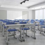 smart conference room chair wheel lecture hall school training student training study plastic chair tablet study chair student (复制)