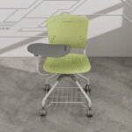 conference room chair wheel training study plastic chair lecture hall school training student chair with writing tablet board