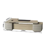 executive desk, president's desk, wooden desk, for executive office, work desk, office desk, with modesty panel and side cabinet, wide tabletop, lbz xy p001