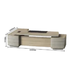 executive desk, president's desk, wooden desk, for executive office, work desk, office desk, with modesty panel and side cabinet, wide tabletop, lbz xy p001