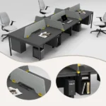office desk, work desk, employee desk, computer desk, for work, tasks, office use, durable board material, spacious tabletop, ygz xy p007