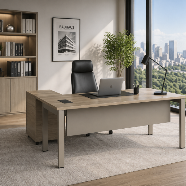 solid color, high quality desk with document storage (复制)