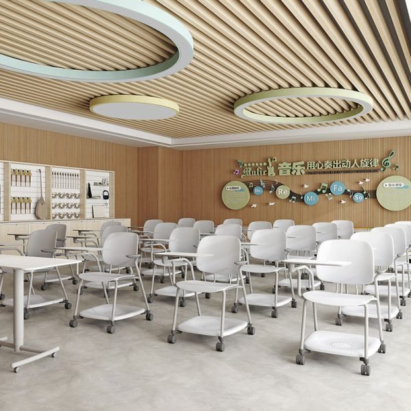 smart conference room chair wheel lecture hall school training student training study plastic chair tablet study chair student