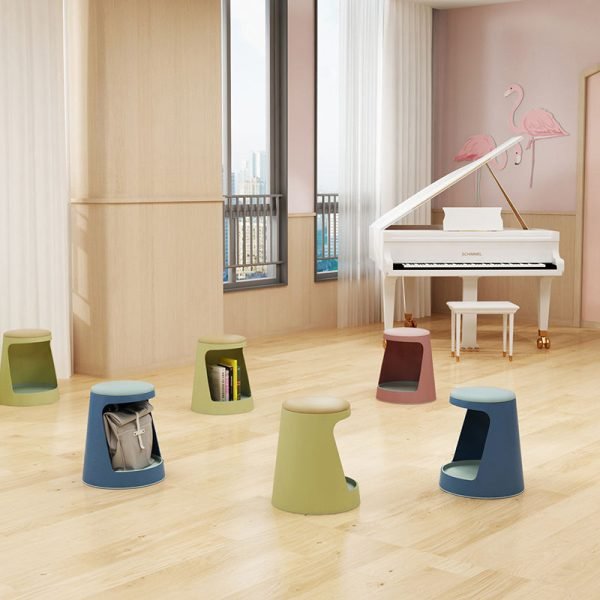 library furniture plastic chair for event round kid chair shoe change stool ottoman stool shoe storage bench mobile readng chair